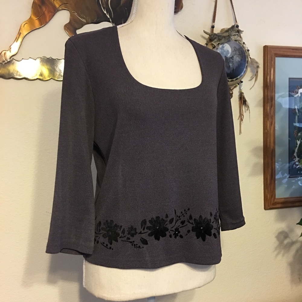 Vintage 90s Fashion Bug floral detailed top S